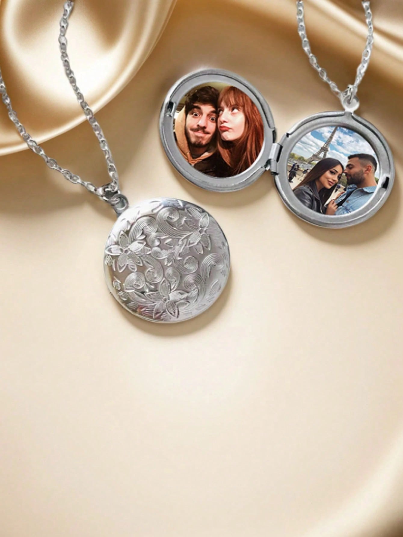 Personalized Photo Round Pendant Necklace Customize with Your Own Photo The Perfect Gift: Personalized Photo Necklace